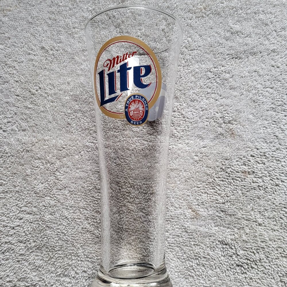 Minnesota Vikings Logo NFL Football Miller Lite Beer 8.5" Tall Pilsner Bar Glass